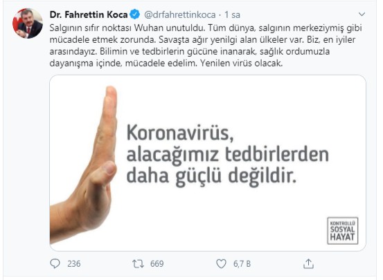 Bakan Koca 3 fotoğrafla uyardı!